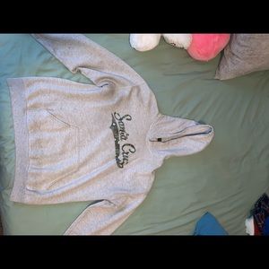 Santa Cruz Grey hoodie with floral print.